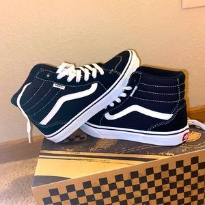 Vans Kids Sk8-Hi Shoes (Black/True White)